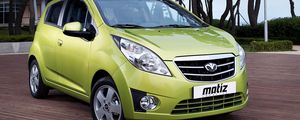 Превью обои daewoo, matiz, зеленый, вид сбоку