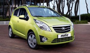 Превью обои daewoo, matiz, зеленый, вид сбоку