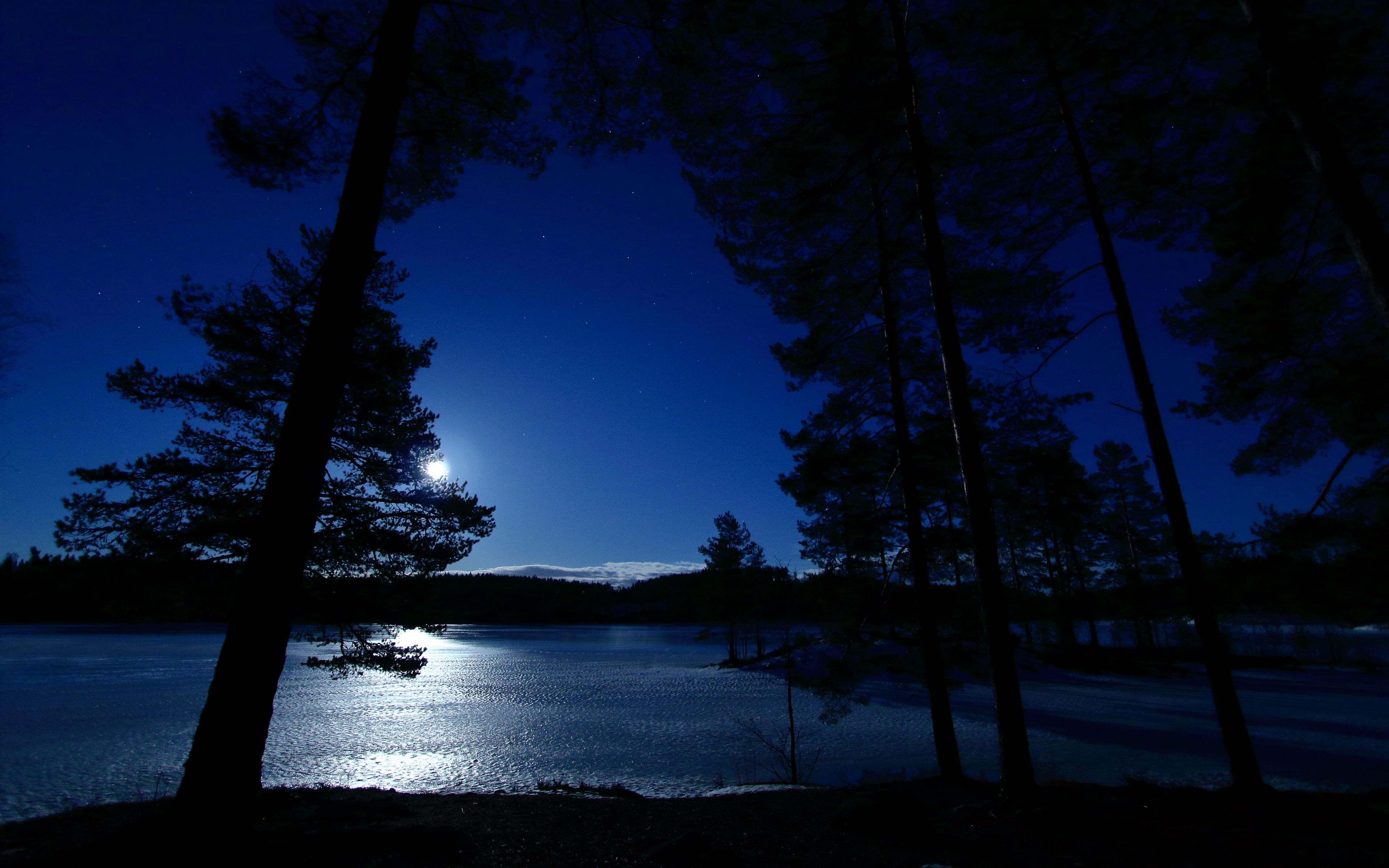 озеро в ночи