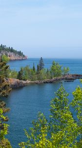 Превью обои деревья, остров, море, пейзаж