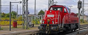 Превью обои deutsche bahn, железнодорожная станция, платформа, транзит