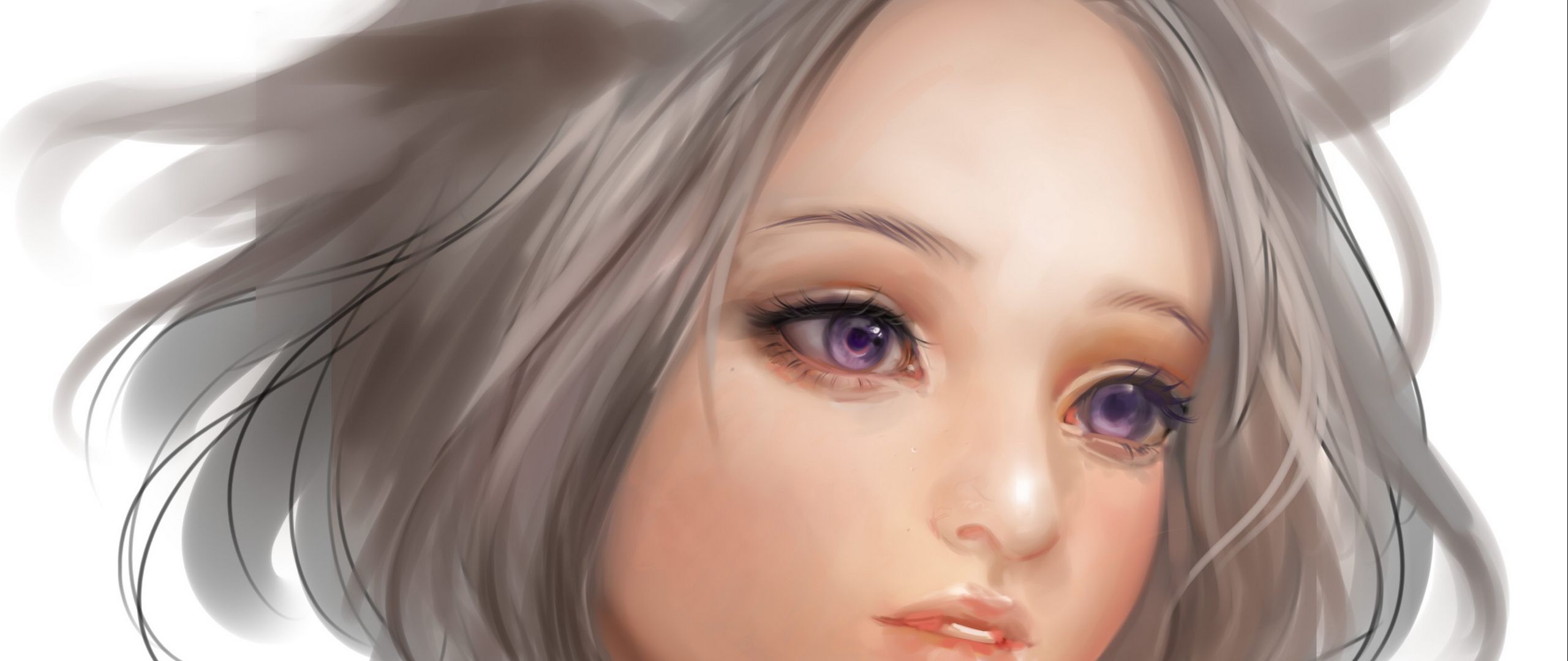 Девушка с серыми глазами арт