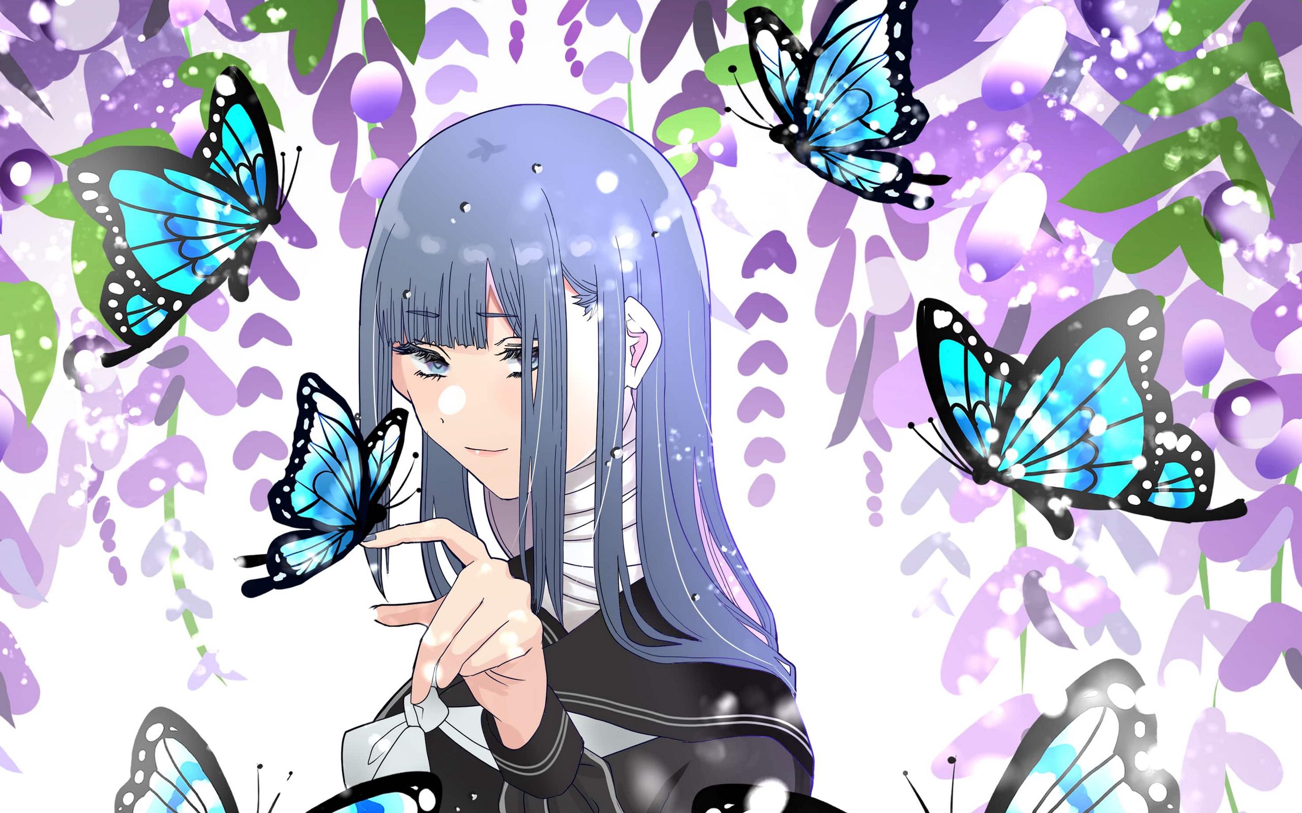 Девушка с бабочками картинки