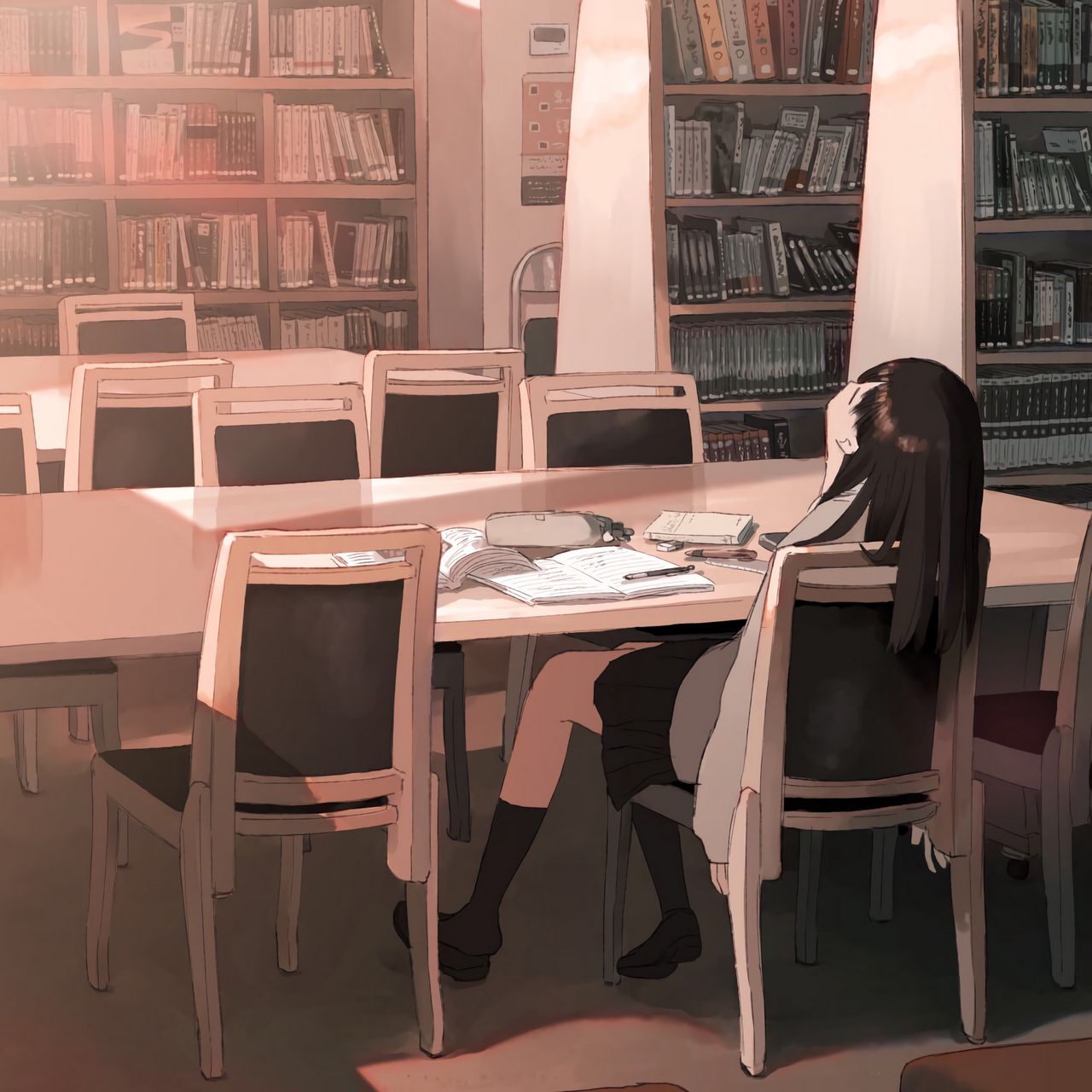 Школьная библиотека аниме