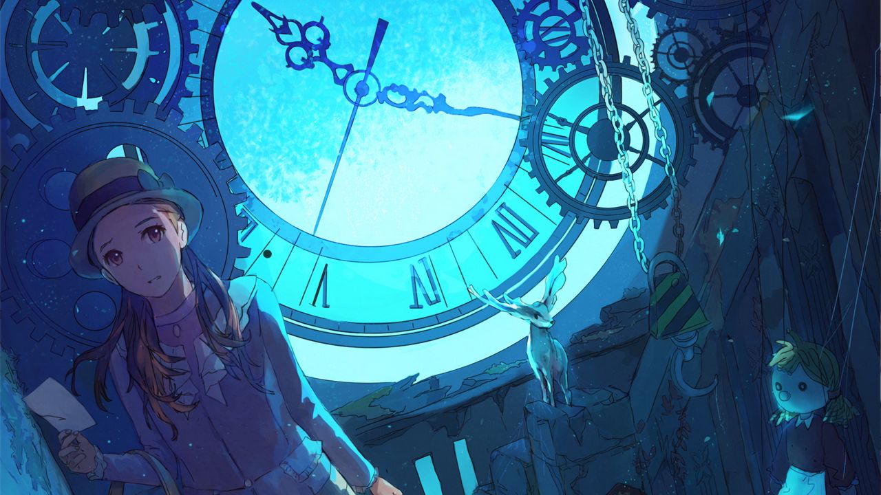 Wallpaper engine аниме обои с часами