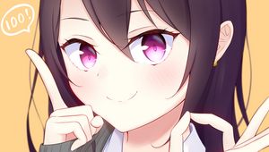 Превью обои девушка, демон, рог, взгляд, аниме