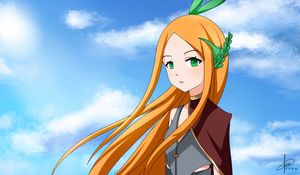 Превью обои девушка, эльф, волосы, аниме, арт