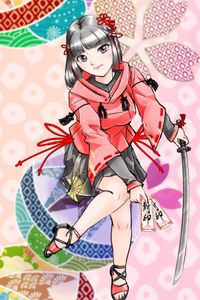 Превью обои девушка, фон, аниме