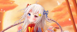 Превью обои девушка, гетерохромия, аниме
