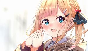 Превью обои девушка, хвостики, куртка, аниме