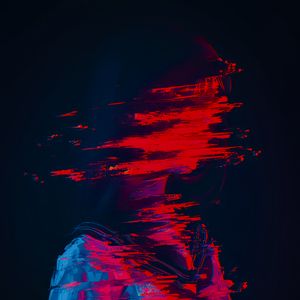 Превью обои девушка, искажение, аниме, арт