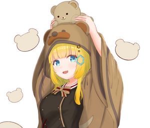 Превью обои девушка, медвежонок, игрушка, милый, аниме