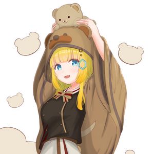 Превью обои девушка, медвежонок, игрушка, милый, аниме