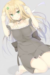 Превью обои девушка, неко, платье, аниме