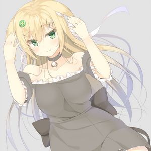 Превью обои девушка, неко, платье, аниме