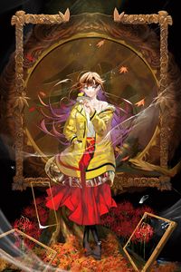 Превью обои девушка, плащ, аниме, арт