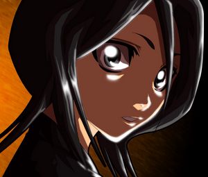 Превью обои девушка, rukia kuchiki, брюнетка, взгляд