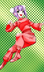 Превью обои девушка, улыбка, движение, аниме