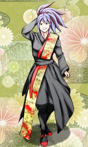 Превью обои девушка, улыбка, кимоно, аниме