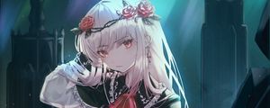 Превью обои девушка, венок, платье, винтаж, аниме