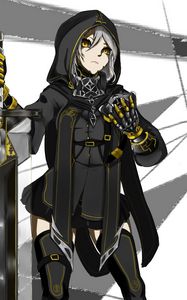 Превью обои девушка, воин, меч, аниме, арт