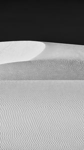 Превью обои дюны, песок, пустыня, рельеф, чб
