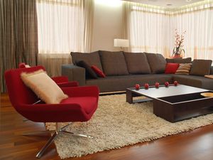 Превью обои диван, дизайн, интерьер, квартира, комната, красный, кресло, стиль