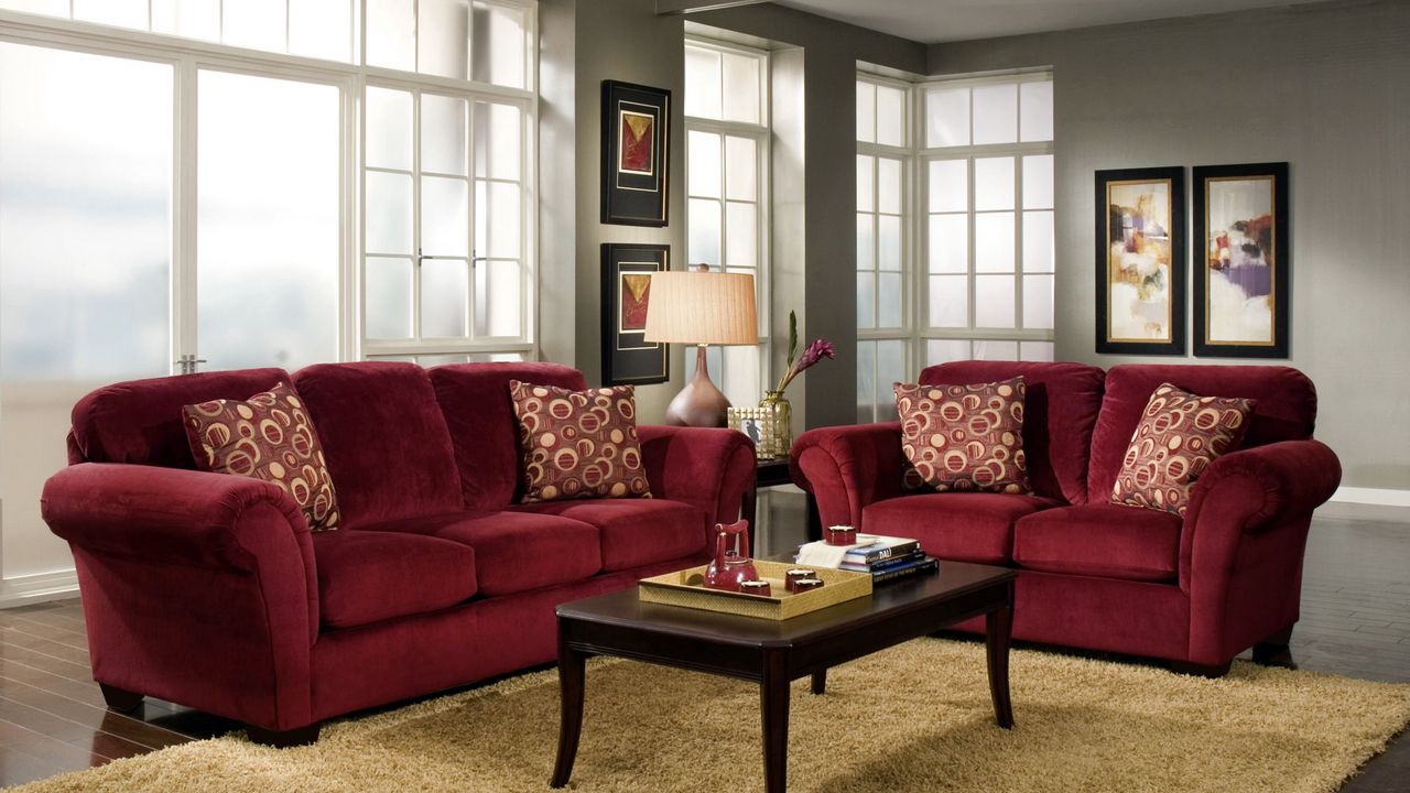 Обои диван, мебель, ковер, стол, комната
