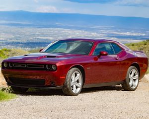 Превью обои dodge challenger, dodge, автомобиль, красный