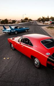 Превью обои dodge charger daytona, вид сзади, авто, стиль