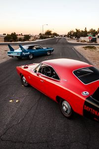 Превью обои dodge charger daytona, вид сзади, авто, стиль