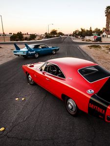 Превью обои dodge charger daytona, вид сзади, авто, стиль
