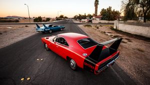 Превью обои dodge charger daytona, вид сзади, авто, стиль