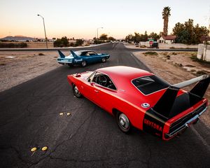 Превью обои dodge charger daytona, вид сзади, авто, стиль