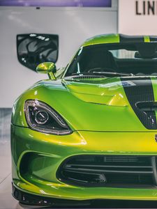 Превью обои dodge viper, dodge, спорткар, вид спереди, motor show