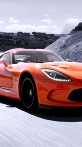 Превью обои dodge viper, скорость, авто