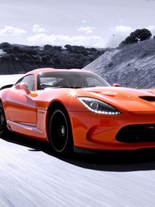 Превью обои dodge viper, скорость, авто