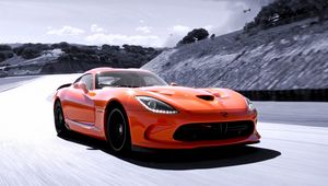 Превью обои dodge viper, скорость, авто