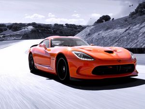 Превью обои dodge viper, скорость, авто