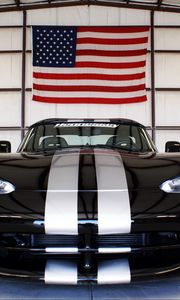 Превью обои dodge viper, спорткар, вид спереди