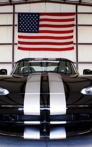 Превью обои dodge viper, спорткар, вид спереди