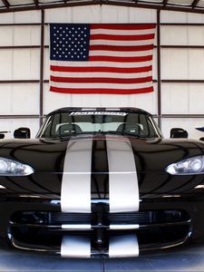 Превью обои dodge viper, спорткар, вид спереди