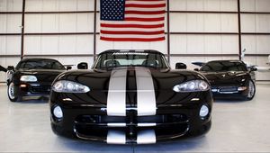Превью обои dodge viper, спорткар, вид спереди