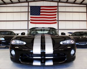 Превью обои dodge viper, спорткар, вид спереди