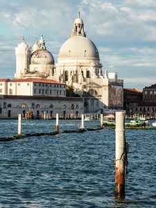 Превью обои догана, купол, венеция, море, архитектура