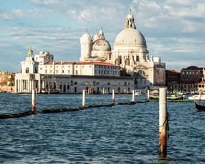 Превью обои догана, купол, венеция, море, архитектура