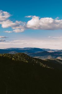 Превью обои долина, горы, тень, облака