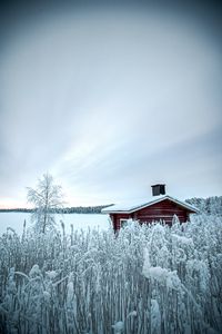 Превью обои дом, снег, зима, природа