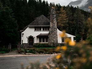Превью обои дом, здание, деревья, лес, природа