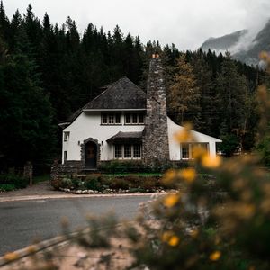 Превью обои дом, здание, деревья, лес, природа